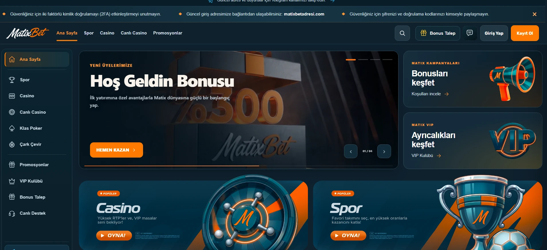 Matixbet kapak